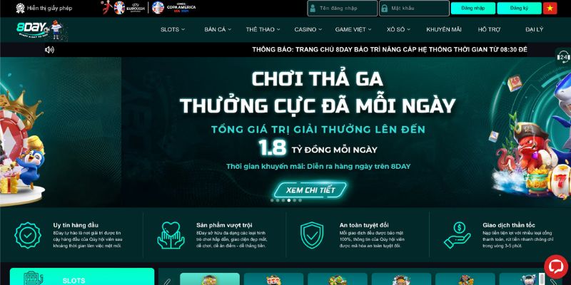 8day hoạt động rất uy tín